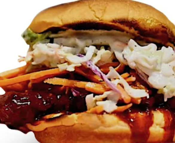 Gochujang Blaze Sando at Blazing Chicken Shack in downtown Winnipeg