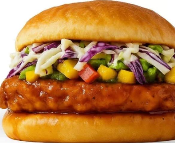 Jammin Jerk Chicken Sando at Blazing Chicken Shack in downtown Winnipeg