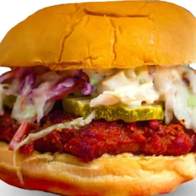 Music City Nashville Sando packed for takeout at Blazing Chicken Shack in downtown Winnipeg